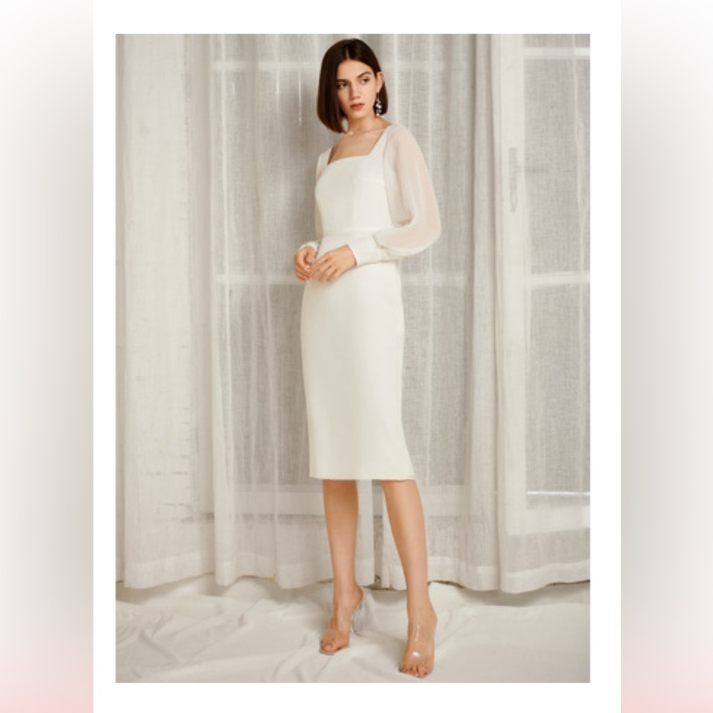 NWT JJ House white dress size M
